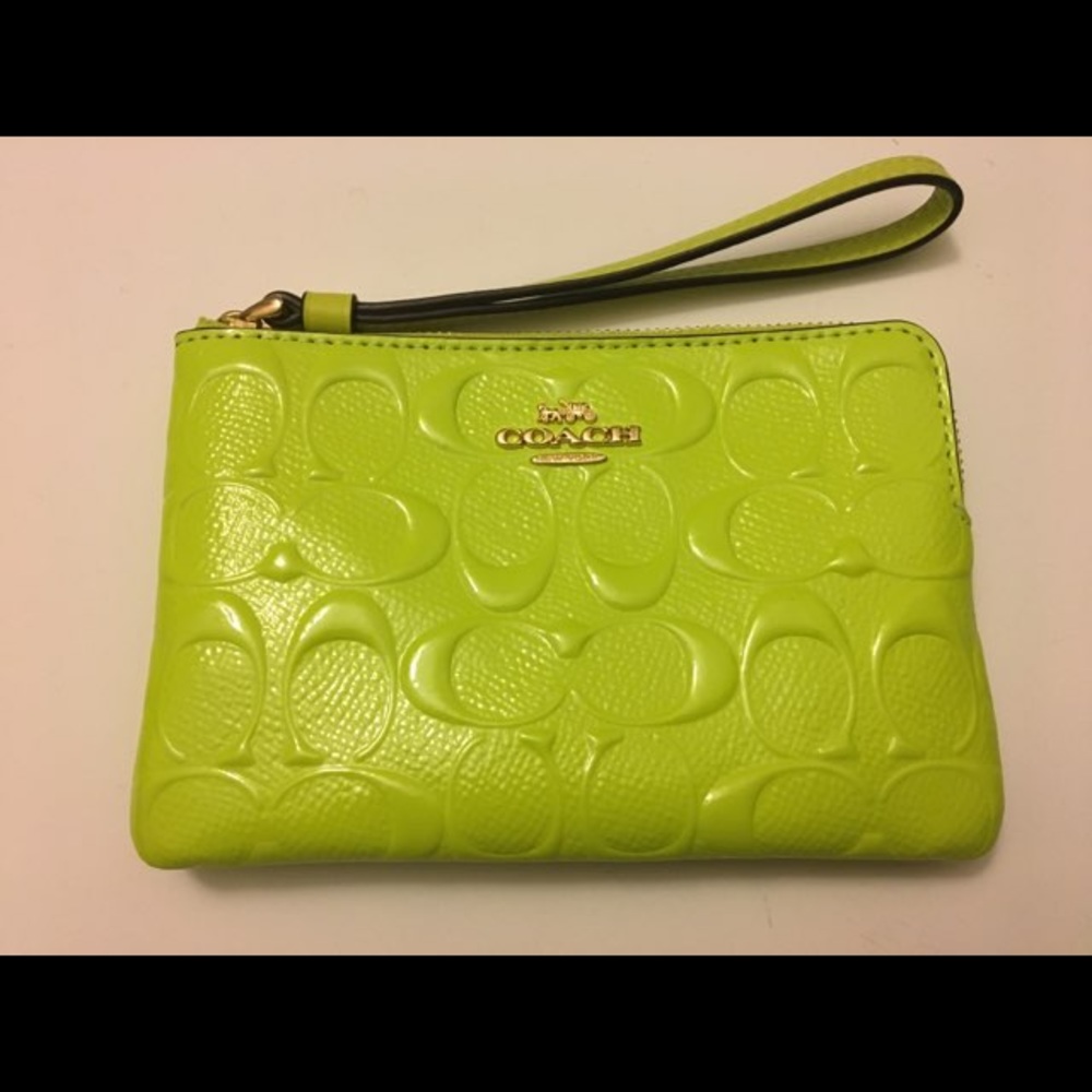 Brand New Coach Wristlets  embossed